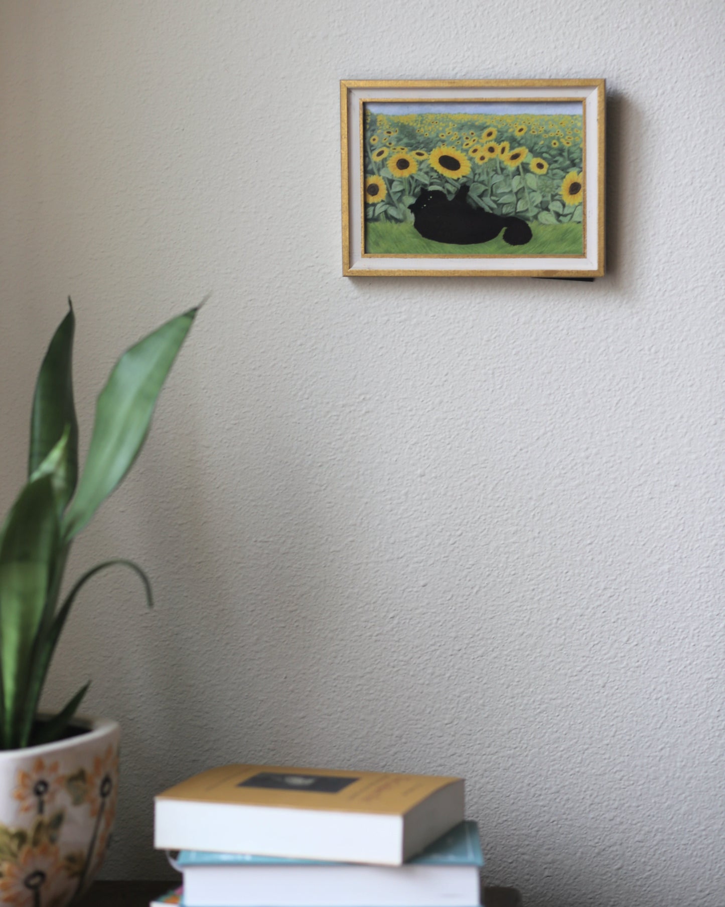 Sunflower Cat Print 8x10