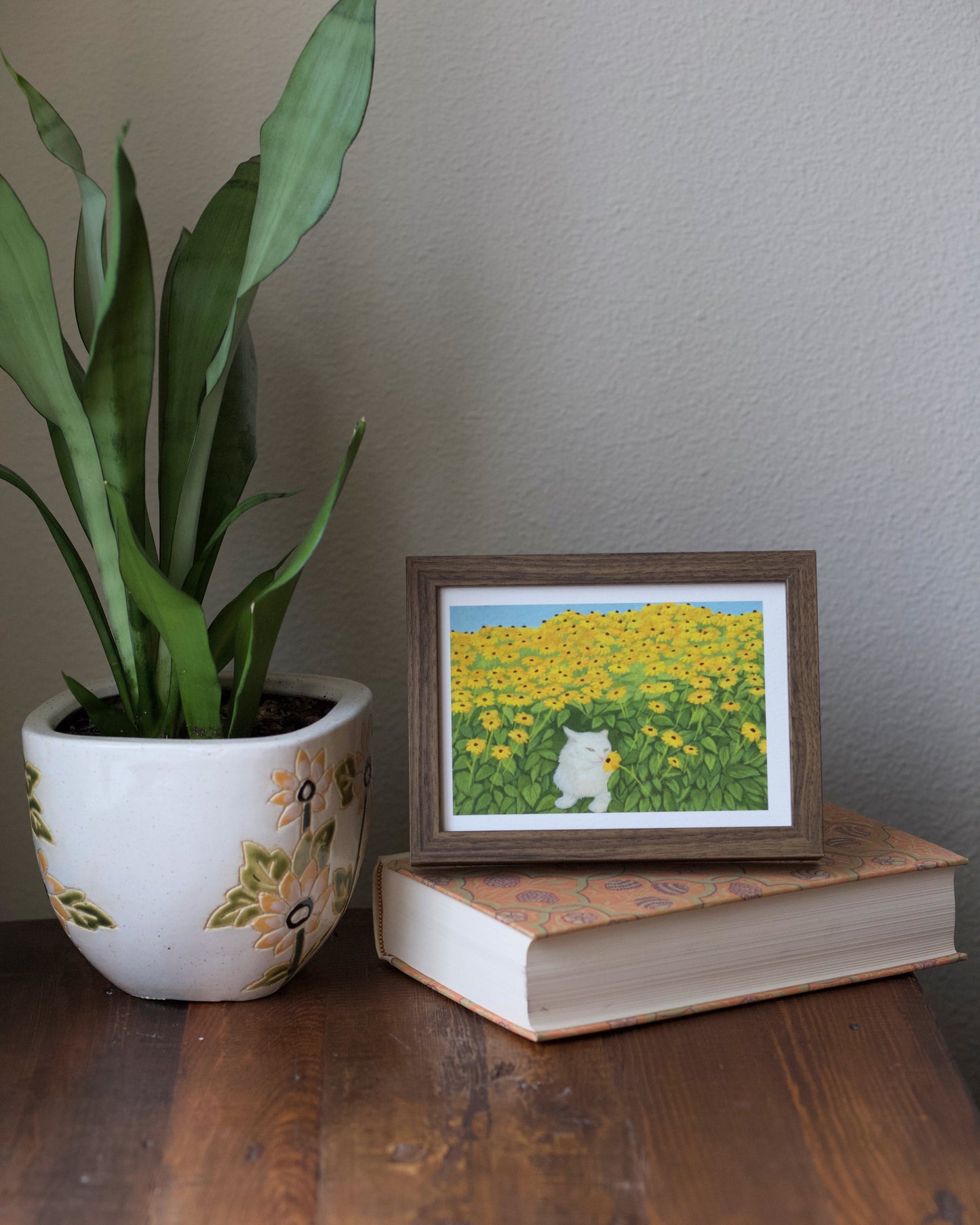 Black Eyed Susan's Cat Print 5x7